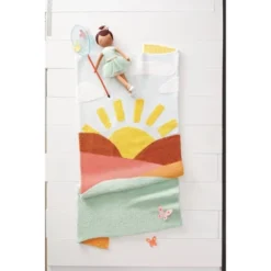 48"x58" Knit Kids' Throw Sunshine Blue - Pillowfort™ -Pillowfort Kids Cheap Store GUEST 24eb10dc 6375 4b35 976d b6a58a627356