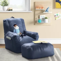 Sensory Friendly Kids’ Chair With Ottoman - Pillowfort™