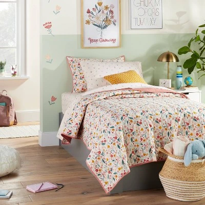 Floral Cotton Reversible Kids' Sham - Pillowfort™ 5 Floral Cotton Reversible Kids' Sham - Pillowfort™ - Image 5