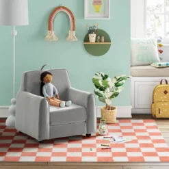 Checker Kids' Rug Pink - Pillowfort™