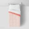 Toddler Kids' Comforter Windowpane Velvet Pink - Pillowfort™