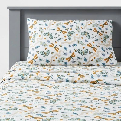 Insect Print Cotton Kids' Sheet Set - Pillowfort™ 5 Insect Print Cotton Kids' Sheet Set - Pillowfort™ - Image 5