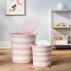 Striped Coiled Kids' Rope Basket - Pillowfort™ -Pillowfort Kids Cheap Store GUEST 78986f3a 45d7 45d0 9225 0dd9d2eb9e06