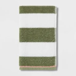 Striped Kids’ Towel Green With SILVADUR™ Antimicrobial Technology Green - Pillowfort™ -Pillowfort Kids Cheap Store GUEST 87baf665 c14f 45e4 9e22 7f5a28f02752