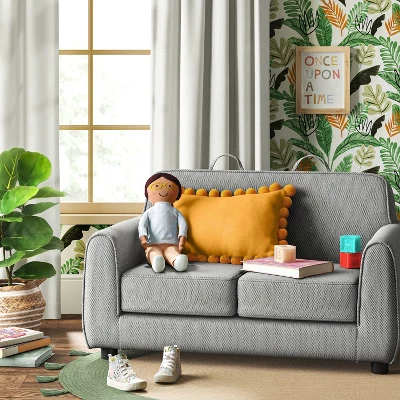 Upholstered Kids' Sofa Gray - Pillowfort™ 1 Upholstered Kids' Sofa Gray - Pillowfort™