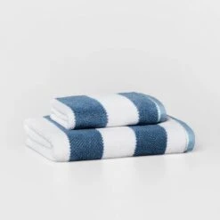 Striped Kids’ Towel Navy With SILVADUR™ Antimicrobial Technology - Pillowfort™ -Pillowfort Kids Cheap Store GUEST a3648987 9819 42c9 a304 b8b0db1187ff