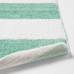 Rugby Striped Kids' Bath Rug Teal - Pillowfort™ -Pillowfort Kids Cheap Store GUEST a9e6f774 c7ac 4f9b be70 54eb06fa0893