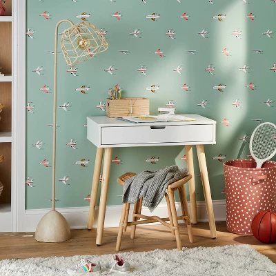 Rattan Kids' Floor Lamp Natural - Pillowfort™ 2 Rattan Kids' Floor Lamp Natural - Pillowfort™ - Image 2