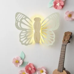 Butterfly Wood Lit Kids' Wall Decor Cream - Pillowfort™ -Pillowfort Kids Cheap Store GUEST b3cbb6e1 bc0c 4879 995b 9742aeb143db