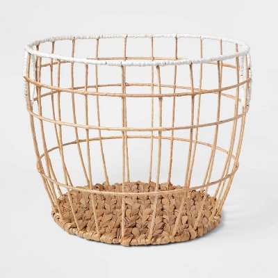 Kids' Woven Basket Natural With White Rim - Pillowfort™ 3 Kids' Woven Basket Natural With White Rim - Pillowfort™ - Image 3