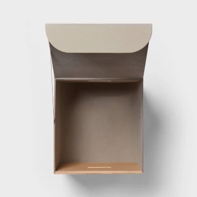 Medium Natural Wood Kids' Storage With Lid Gray - Pillowfort™ 2 Medium Natural Wood Kids' Storage With Lid Gray - Pillowfort™ - Image 2