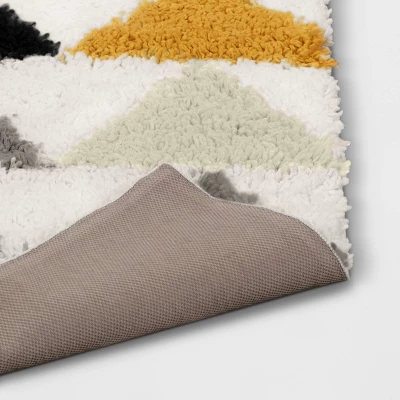 4'x5'6" Triangles Shag Kids' Rug Black/Cream - Pillowfort™ 3 4'x5'6" Triangles Shag Kids' Rug Black/Cream - Pillowfort™ - Image 3