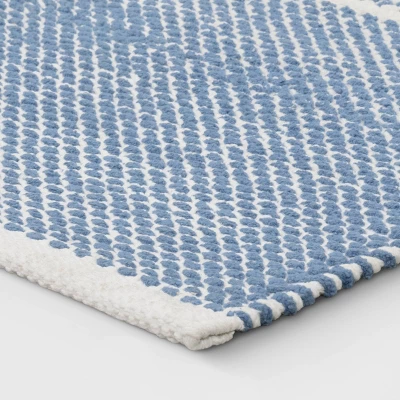 Patterned Accent Kids' Rug Blue/White - Pillowfort™ 2 Patterned Accent Kids' Rug Blue/White - Pillowfort™ - Image 2