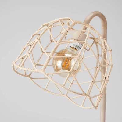 Rattan Kids' Floor Lamp Natural - Pillowfort™ 3 Rattan Kids' Floor Lamp Natural - Pillowfort™ - Image 3
